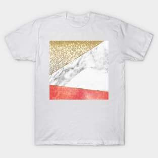 Arty rose gold glitter marble ii T-Shirt